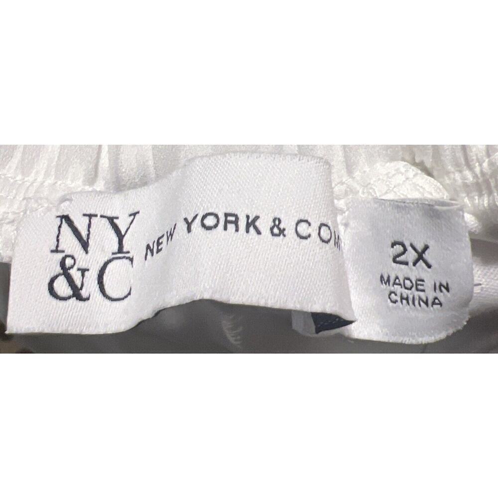 New Women's New York and Company‎ White Tulle Lined Skirt size 2X NWT - Picture 3 of 7